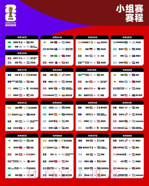 2026世界杯赛程发布时间表揭晓