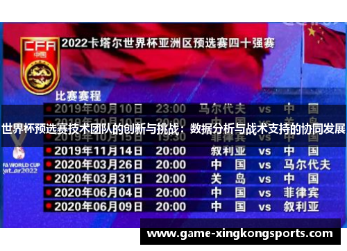 世界杯预选赛技术团队的创新与挑战：数据分析与战术支持的协同发展