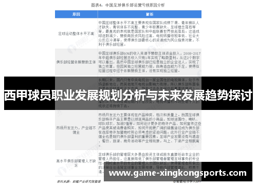 西甲球员职业发展规划分析与未来发展趋势探讨