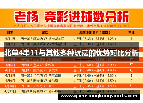 北单4串11与其他多种玩法的优势对比分析